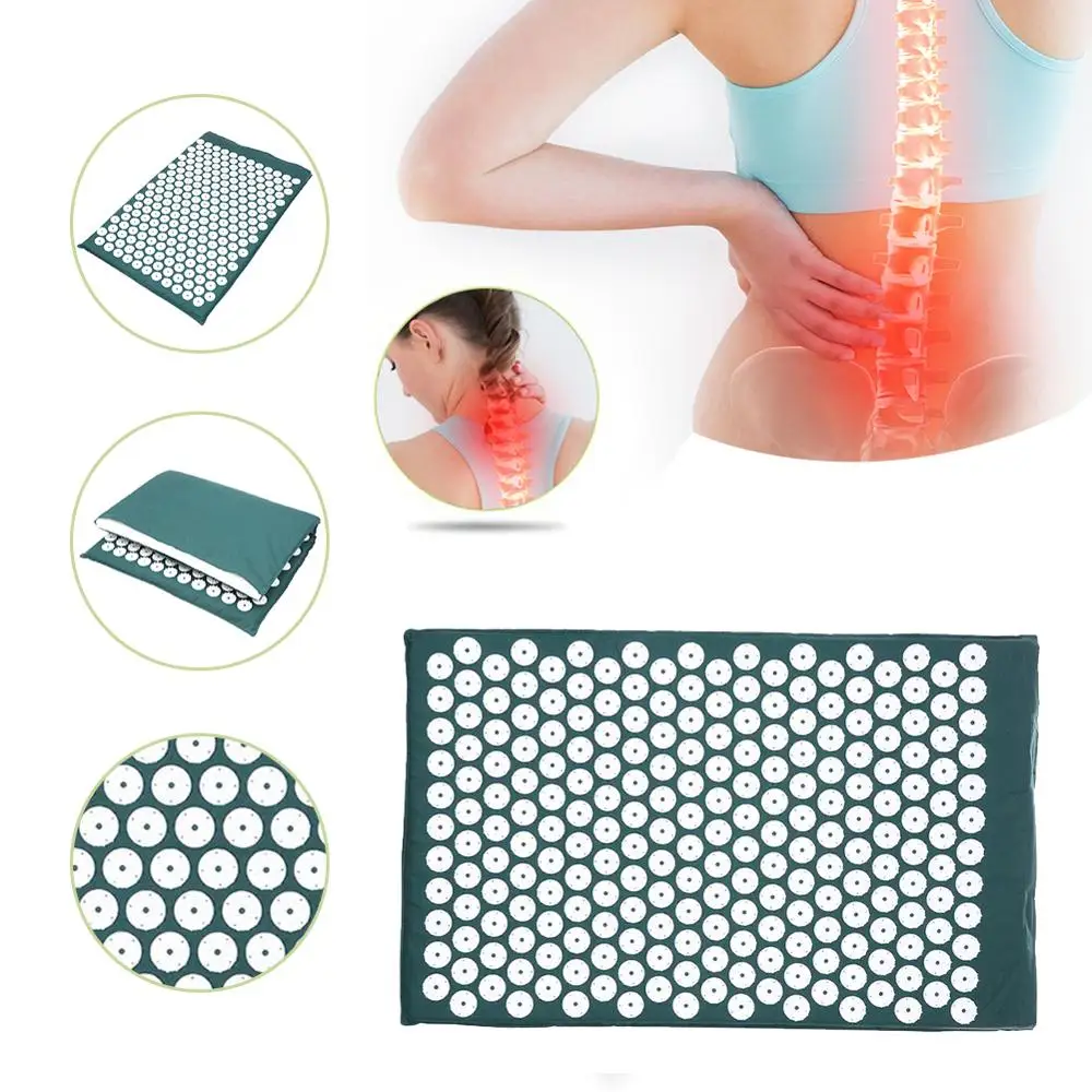 Акупунктурная массажная подушка из кокосовой пальмы хлопчатобумажная ткань