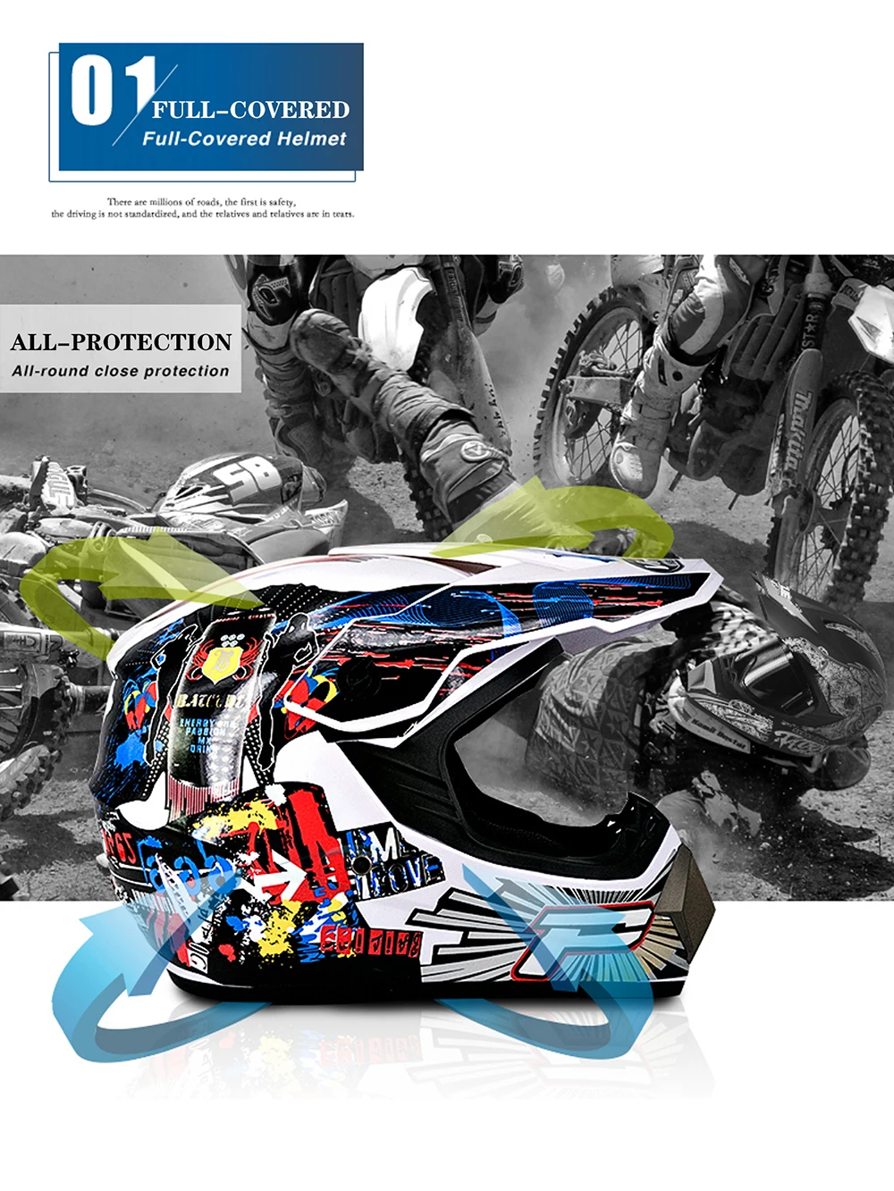 Профессиональный Гоночный Кроссовый шлем hors route Casque Moto Capacete Moto Casco внедорожный мультяшный детский мотоциклетный шлем
