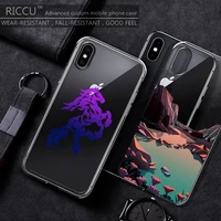 hand painted landscape phone case for iphone 11 12 pro max x xs xr 7 8 7plus 8plus 6s se soft silicone case cover