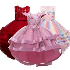 Детские платья для девочек, детское вечернее платье, 2021 рождественское свадебное платье для девочек, элегантное шикарное платье принцессы для подростков, От 4 до 12 лет