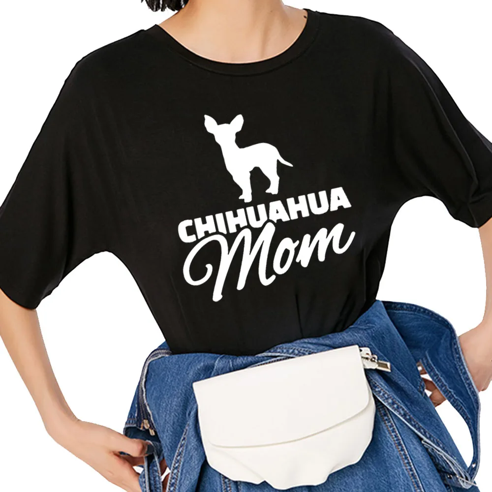 Футболка чихуахуа мама Харадзюку забавная футболка женская одежда повседневные