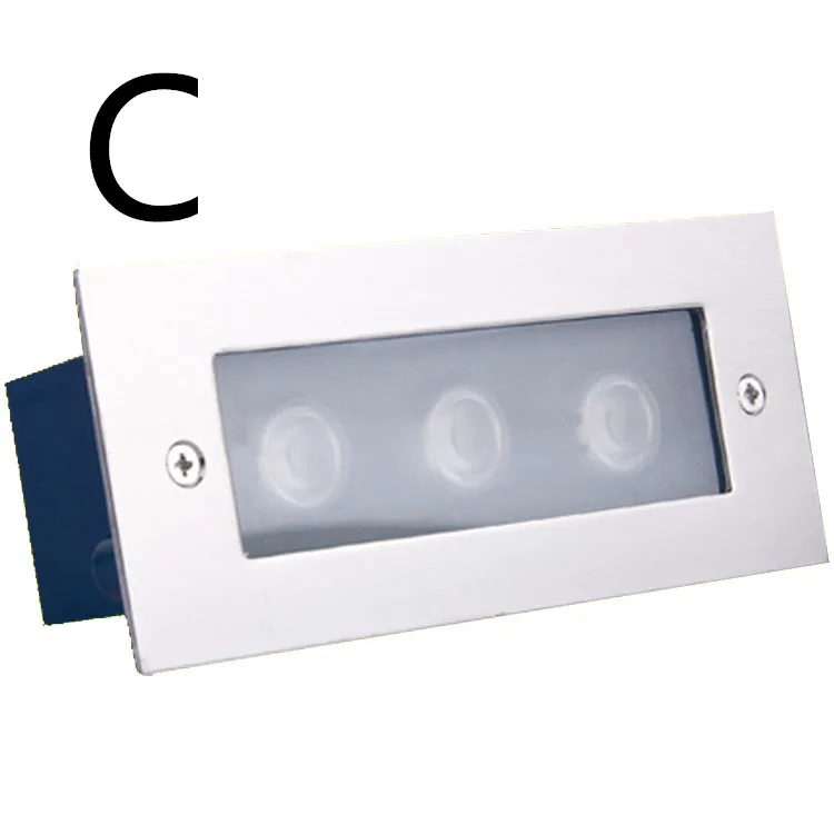 3 Вт светодиодный подземный светильник лампа для лестницы квадратных утопленные