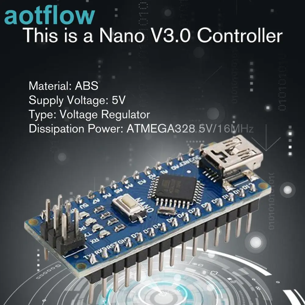 Контроллер Arduino Nano 3 0 nano CH340 ATMEGA328P Mini USB с Загрузчиком (без кабеля) для arduino