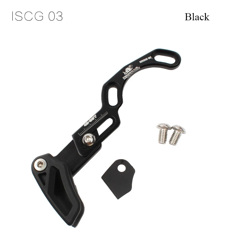 ISCG 03 BLACK 1 шт., направляющая велосипедной цепи из алюминиевого сплава с ЧПУ, защитные протекторы для горного велосипеда, направляющая цепь ISCG 03/05 BB, крепление для устойчивой цепи - Цвет: ISCG 03 BLACK