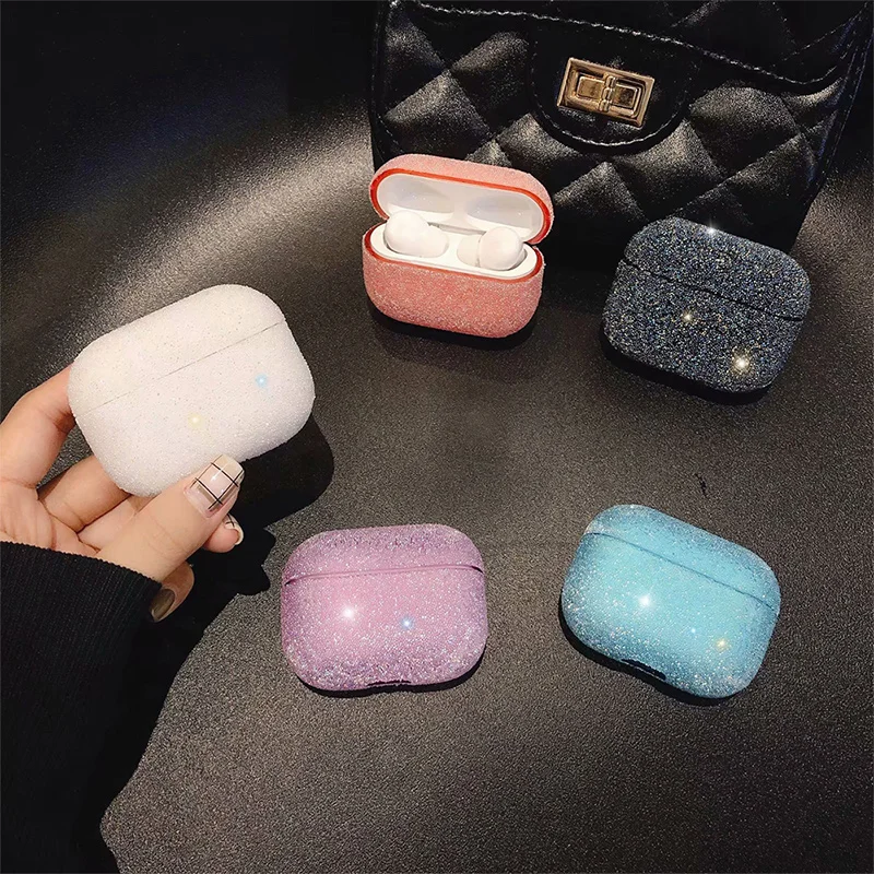 Для Airpods Pro 2 3 чехол с сияющими блестками покрытие для наушников Air Pods Airpod pro earpods