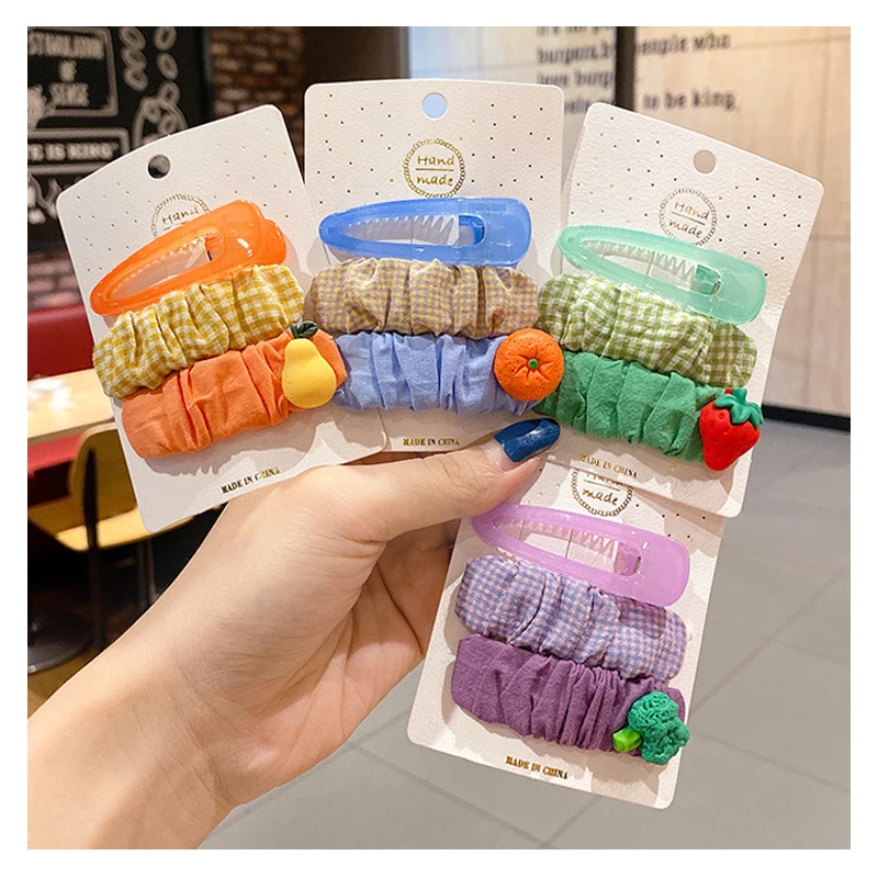 

2020 Korea Ins Cute Hairpin Broken Hair Clip Headdress Simple Fruit Hairpin Side Clip Bangs Hair Ornament