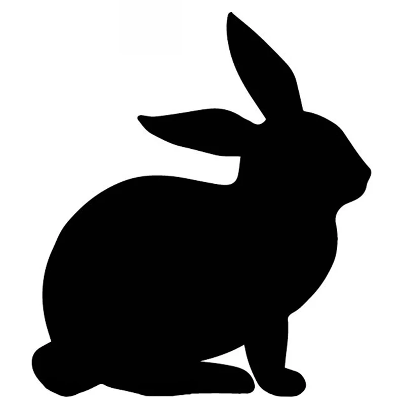 

Car Stickers Cute Rabbit Pattern PVC Decals Decoration Accessories Car Trunk Car Stickers Creative Black/white,16cm*14cm