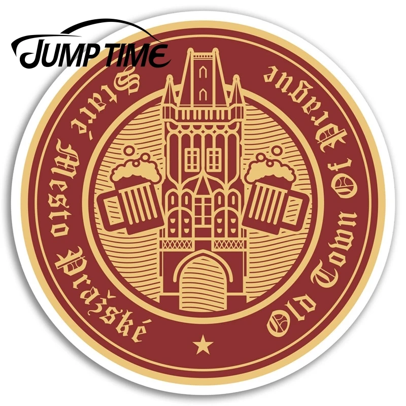 Виниловая наклейка с надписью время скачка для старого города Праги Чешской