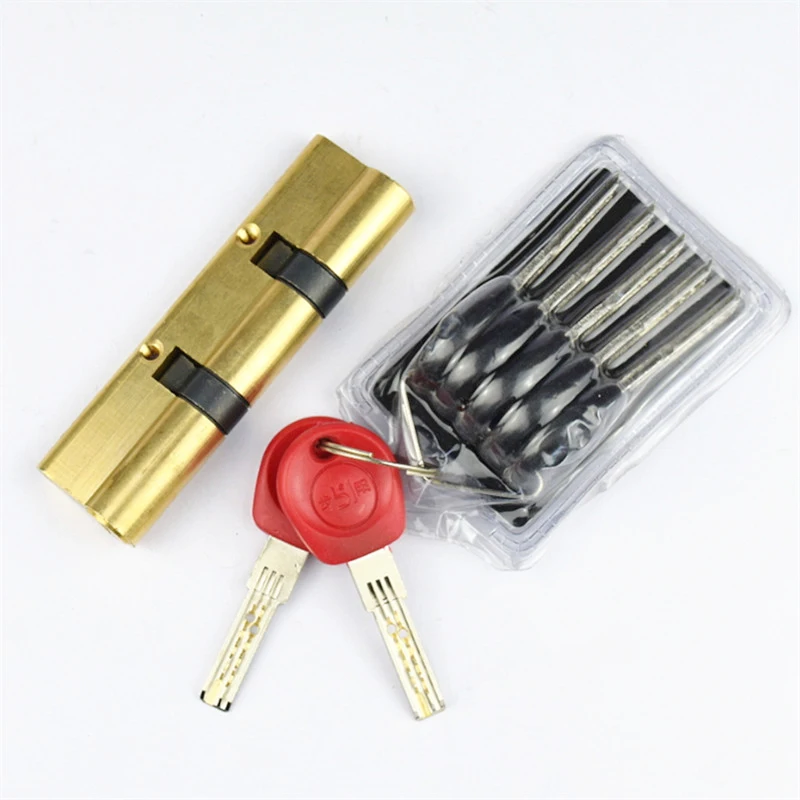 

Anti Theft Door Lock Cylinder 110 115 120 125 130 135 Double Wheel Fork Lock Cylinder Super Class B Safety Double Row Cartridge