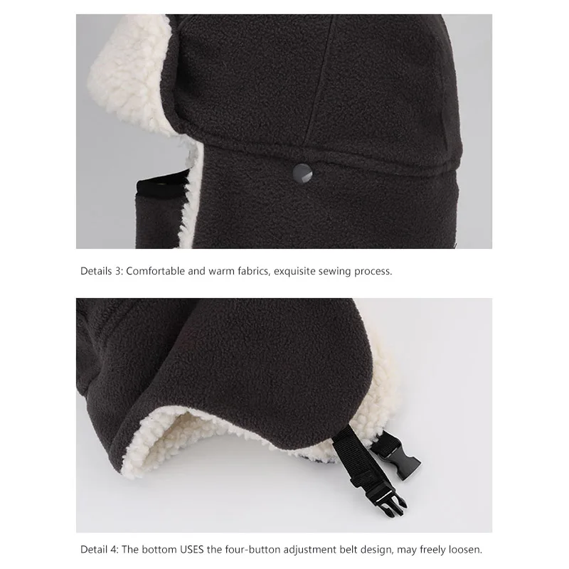 

Outdoor Double-Layer Thicken Thermal Windproof Hiking Riding Ski Cap Fleece Winter Hat