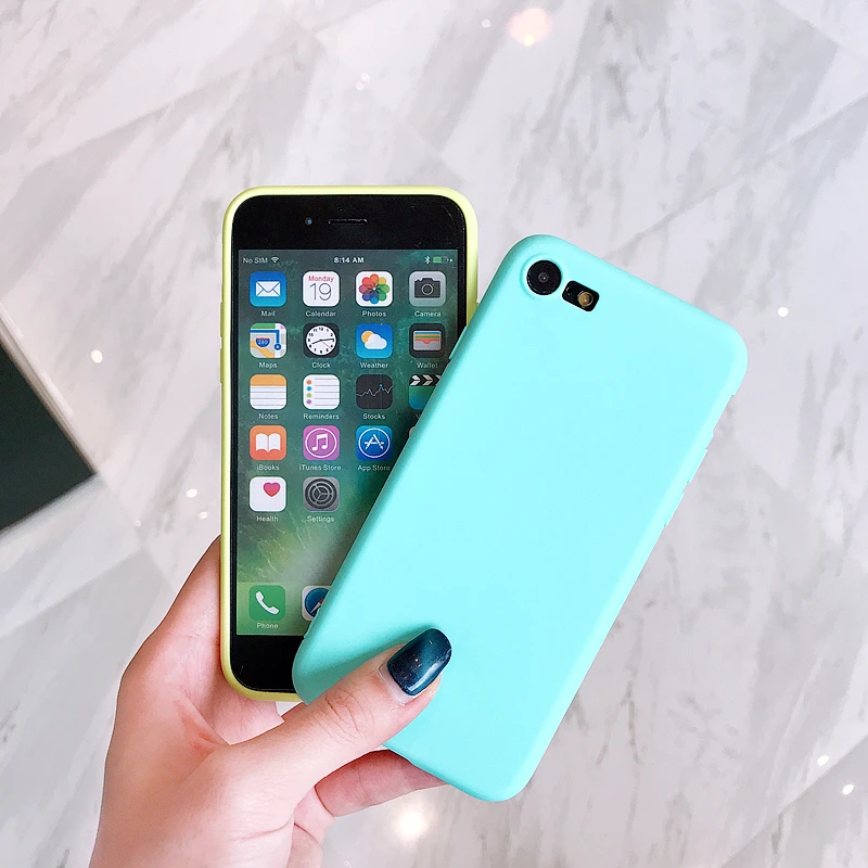 Матовый чехол для iPhone 6 7 8 Plus X 5 5S 5SE оригинальный мягкий силиконовый |