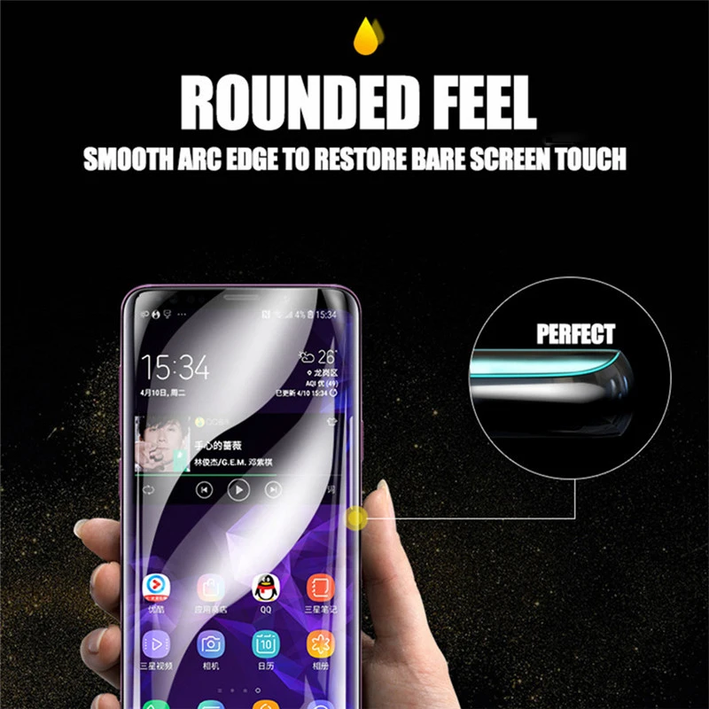 20D мягкая для samsung S8 S9 S7 S6 Edge Plus полное покрытие Гидрогелевая пленка Galaxy Note 8 9