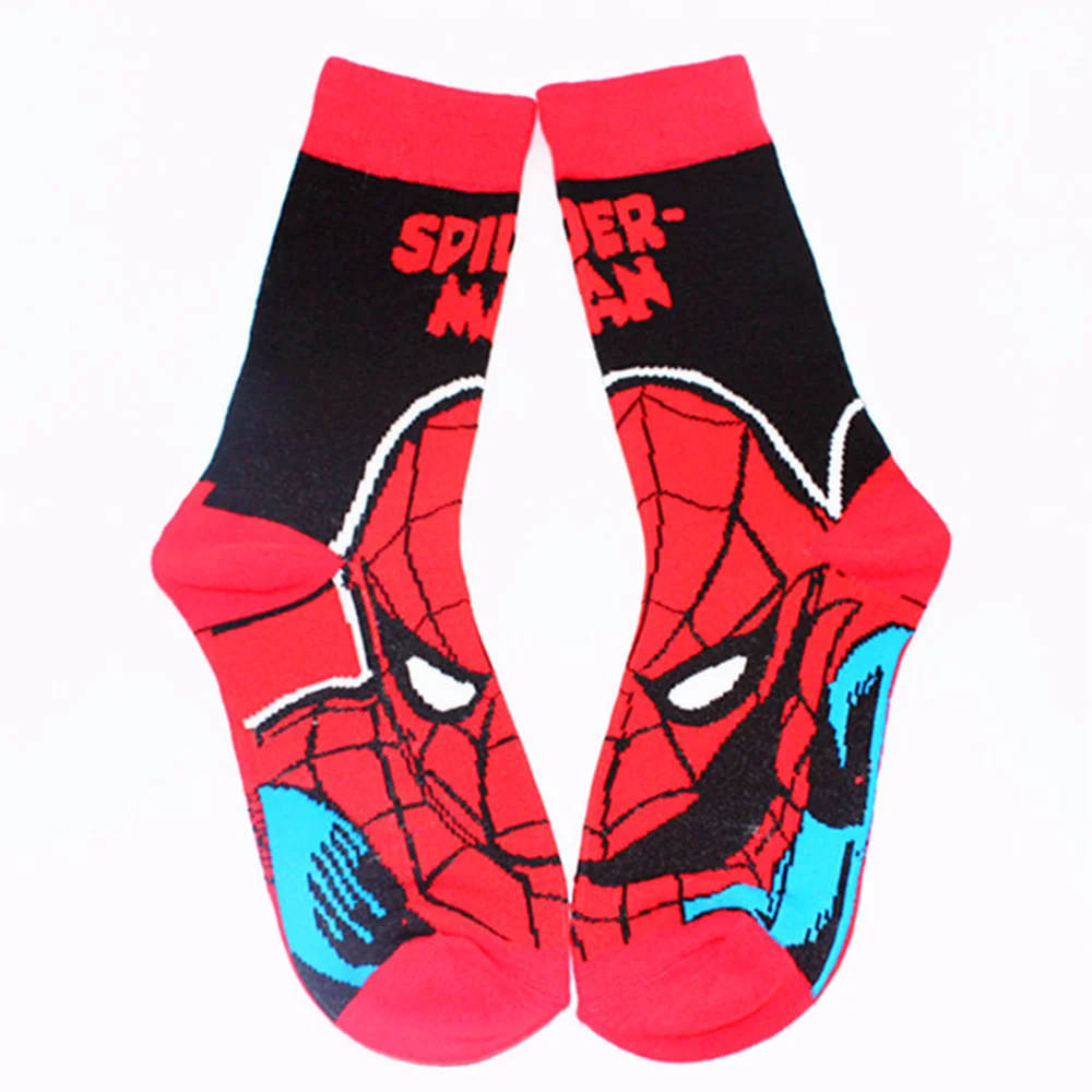 Мужские носки sokc Marvel Comics Супермен Халк Человек паук Бэтмен длинные с 3D принтом