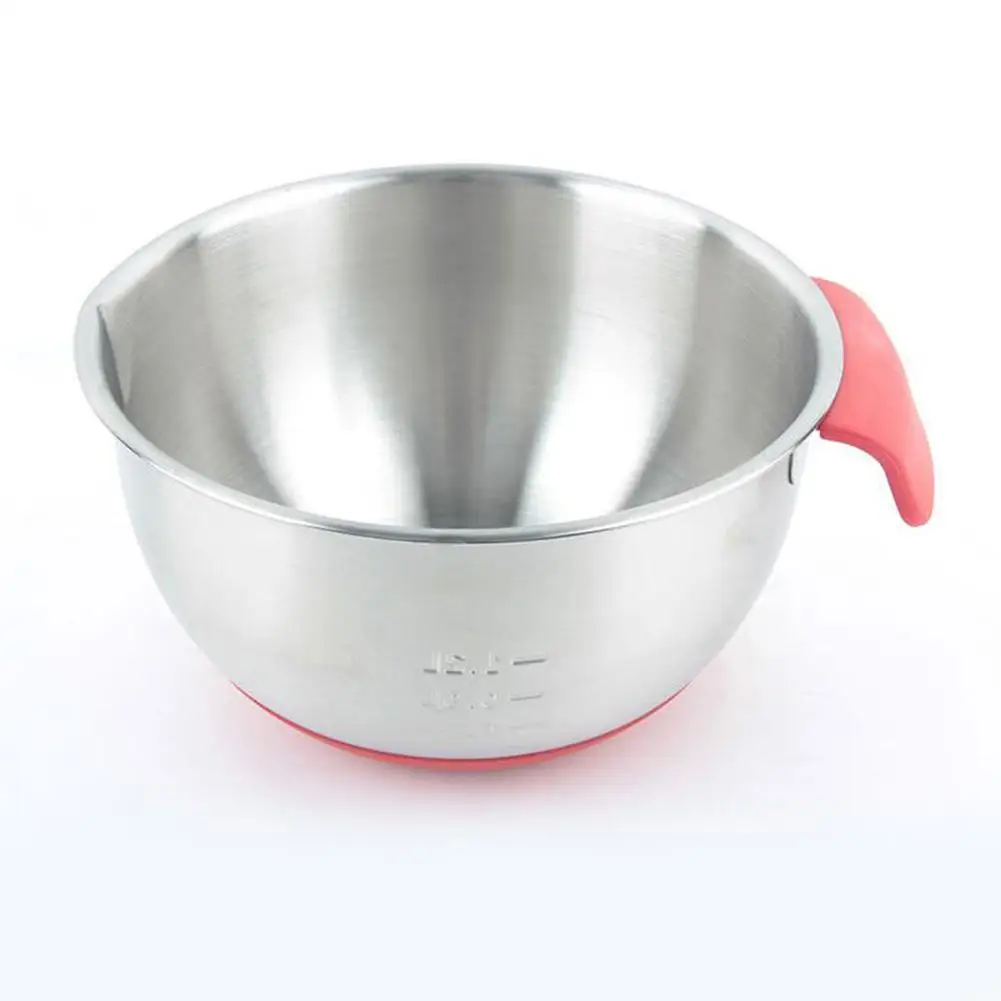 Миска из нержавеющей стали с ручкой для взбивания яиц фруктовый салат