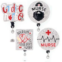 10pcslot lailina new style male nurse office supply doctor hospital medical badge reel cardiac nurse accessories