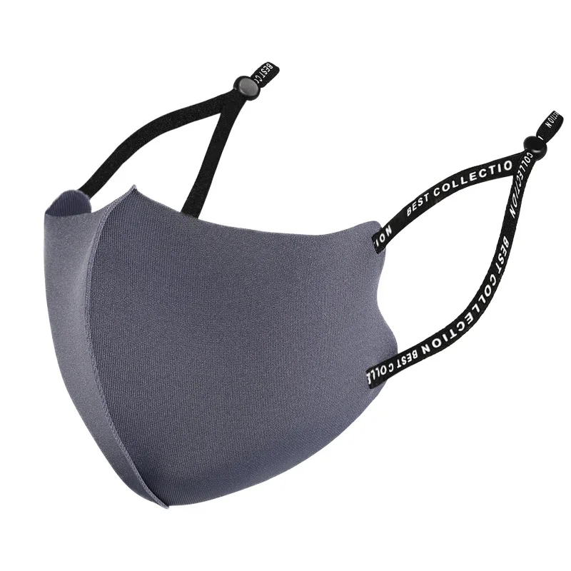 10 штук Шелковая Маска Антипыль Рот Хлопок Лицо Анти-туман Черный Стерео 3D Респиратор Мужчины Женщины Маскары Модные.