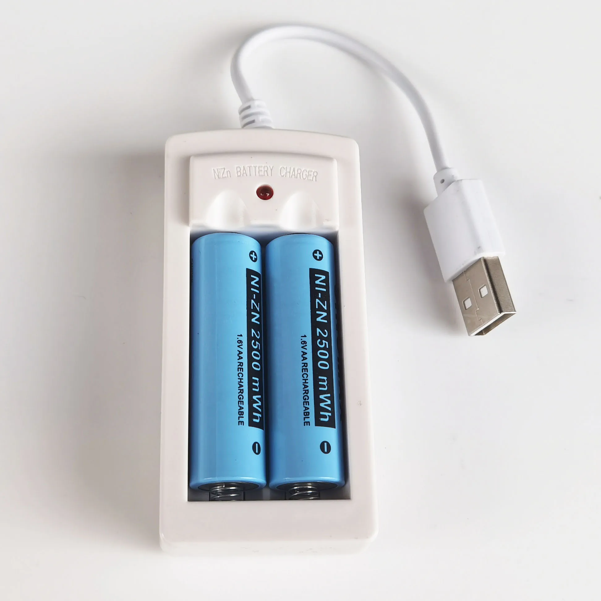 Перезаряжаемый никель Цинковый аккумулятор 1 6 в AA 2 шт. МВт/ч USB NiZn ячейка и