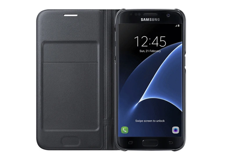 Оригинальный чехол для Samsung LED View умный GALAXY S7 G930F тонкий флип-чехол | Мобильные