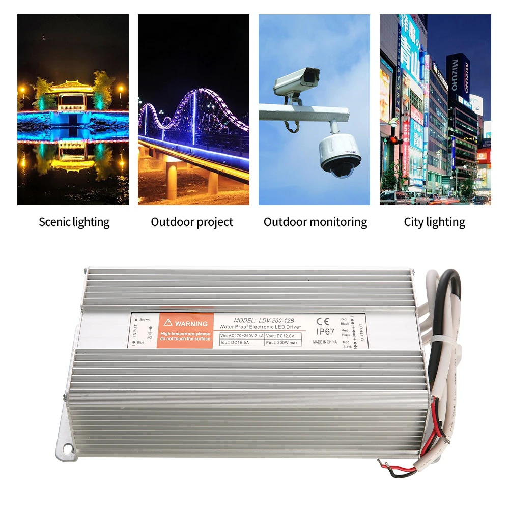 

CE RoH approved 200w waterproof high quality power supply LDV-200-5 single output 5V 40A switching power supply