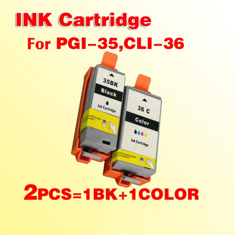 2 шт. совместимый чернильный картридж для canon pixma ip100 mini260/320 PGI 35 PGI35 CLI 36 CLI36|ink cartridge|ink