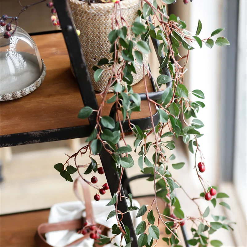 

1m Artificial Berry Vine Green Plant Simulation Fruit Plant Home Gardening Decoration Outdoor Wedding Party Supplies