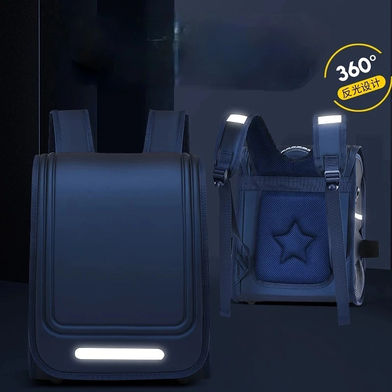 Japanese Randoseru Large Capacity Primary School Backpacks Children Waterproof Orthopedic Schoolbags for kid Girls Boys book bag