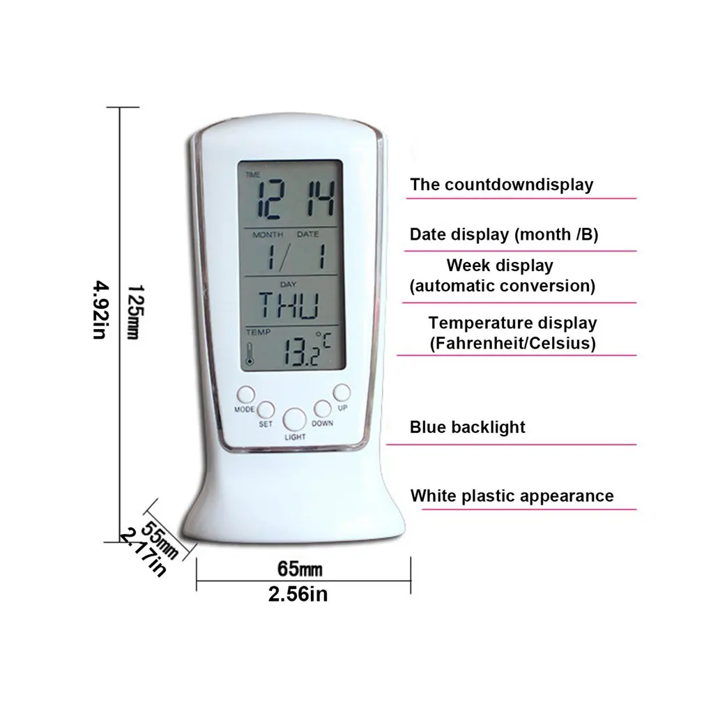 Спальня Будильник для студента креативный немой небольшие часы умный