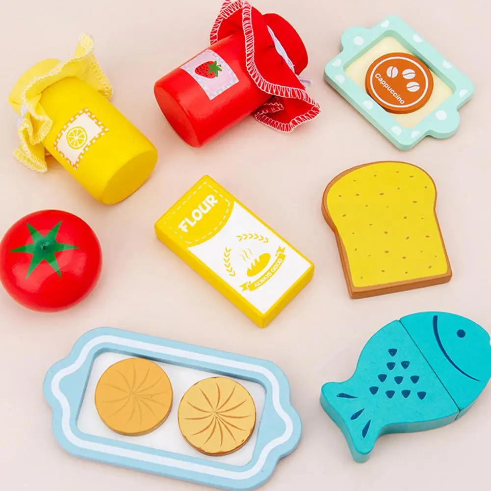 

Kids Wooden Kitchen Pretend Play Toy Simulation Wooden Coffee Toaster Machine Food Mixer Baby Early Learning Educational Toys