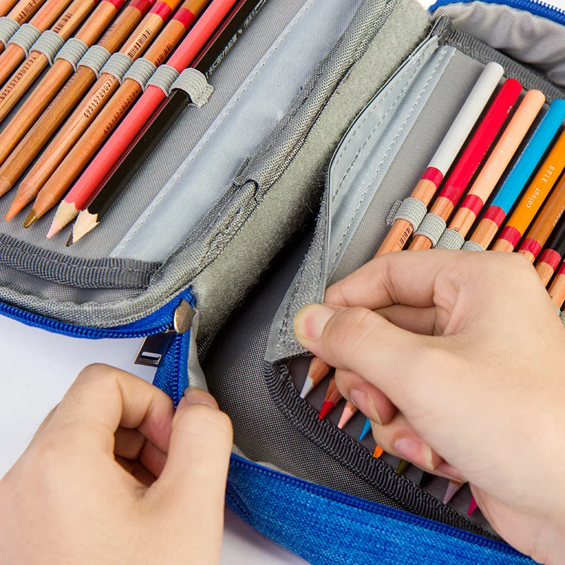 Чехол для карандашей большой емкости цветной футляр из ткани Оксфорд на молнии с