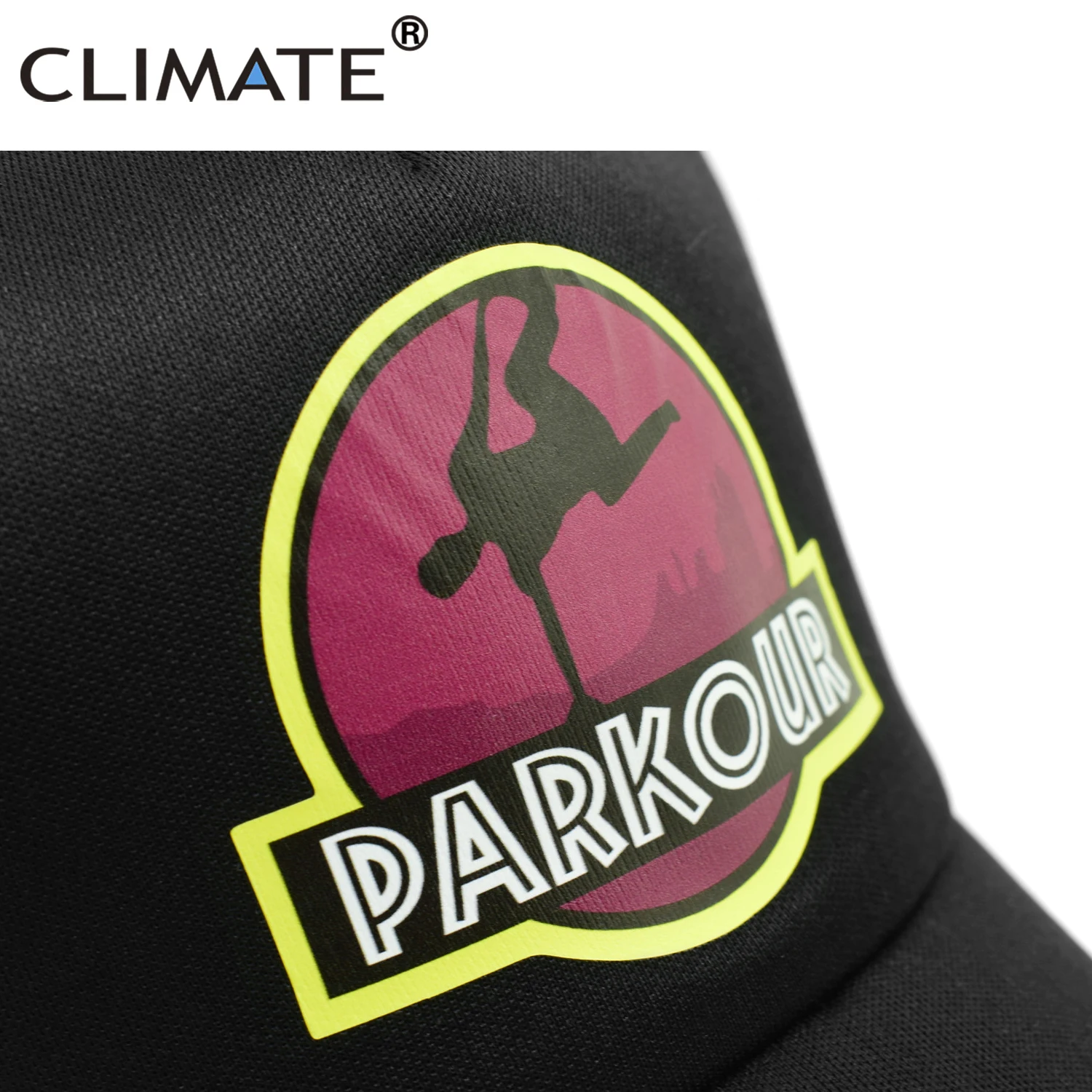 Климат Паркур Дальнобойщик Кепка Parkour Run Free Кепка s для мужчин и женщин хип-хоп Уличная Спортивная Кепка бейсбольная кепка крутая летняя черная сетчатая Кепка