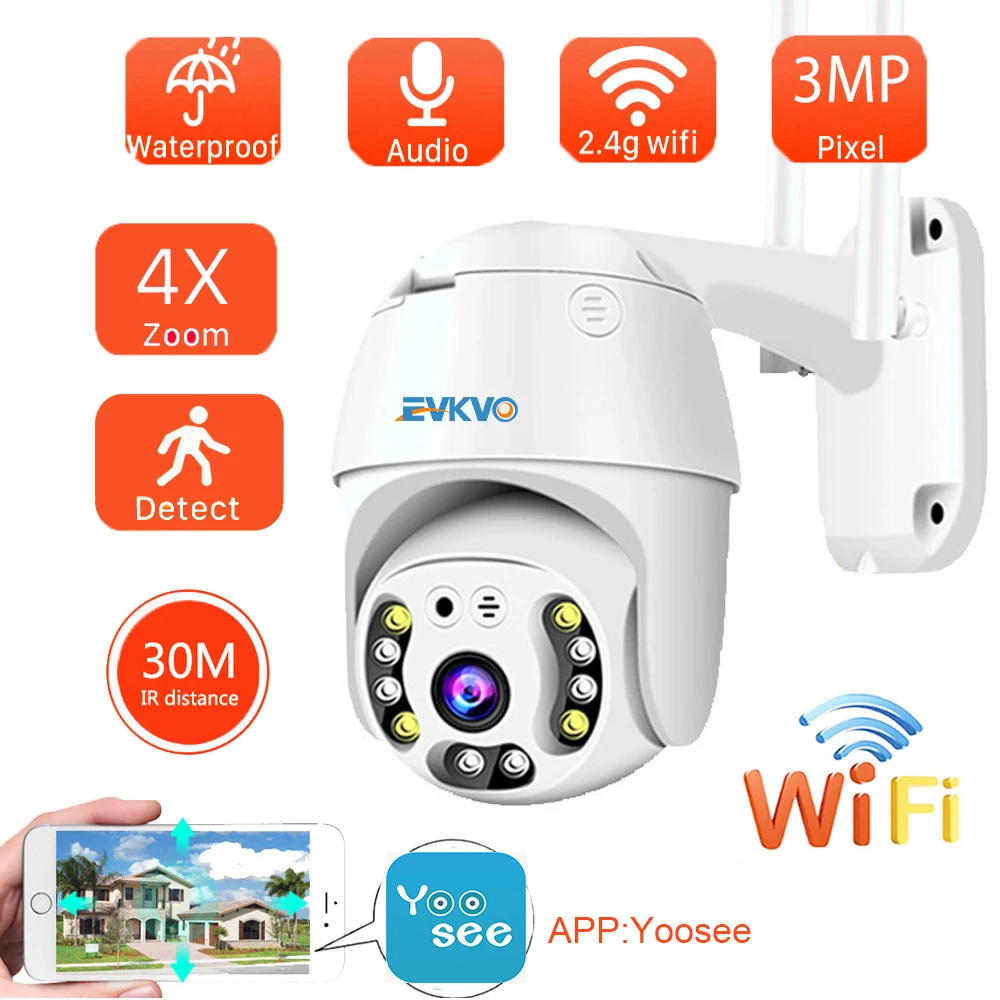 

Yoosee IP Камера Wi-Fi 3MP HD Mini CCTV Камера открытый умный дом безопасности Скорость купол Камера PTZ ИК ночного видения 2 Way Talke Cam