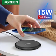 Ugreen 15W Wireless Charger for Xiaomi iPhone 13 12 Xs Max Pro Fast Charging Pad for Huawei Samsung Airpods Desktop Fast Charger