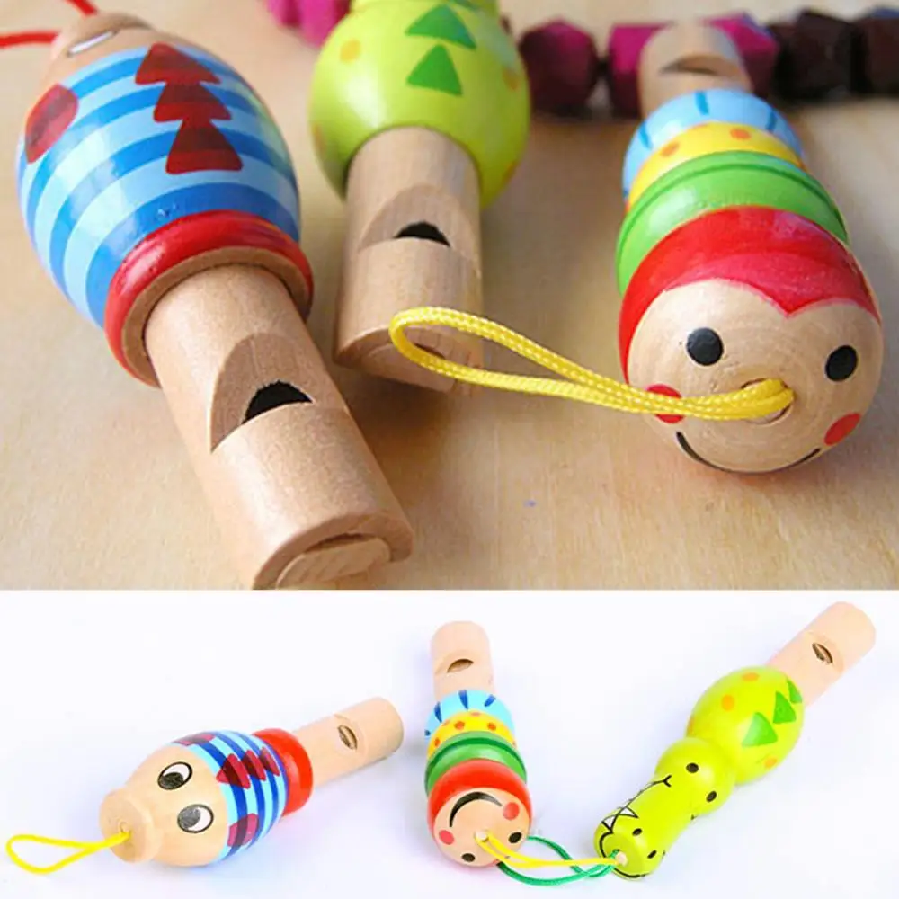 

Cartoon Animal Wooden Whistle Hanging Music Instrument Kids Developmental Toy