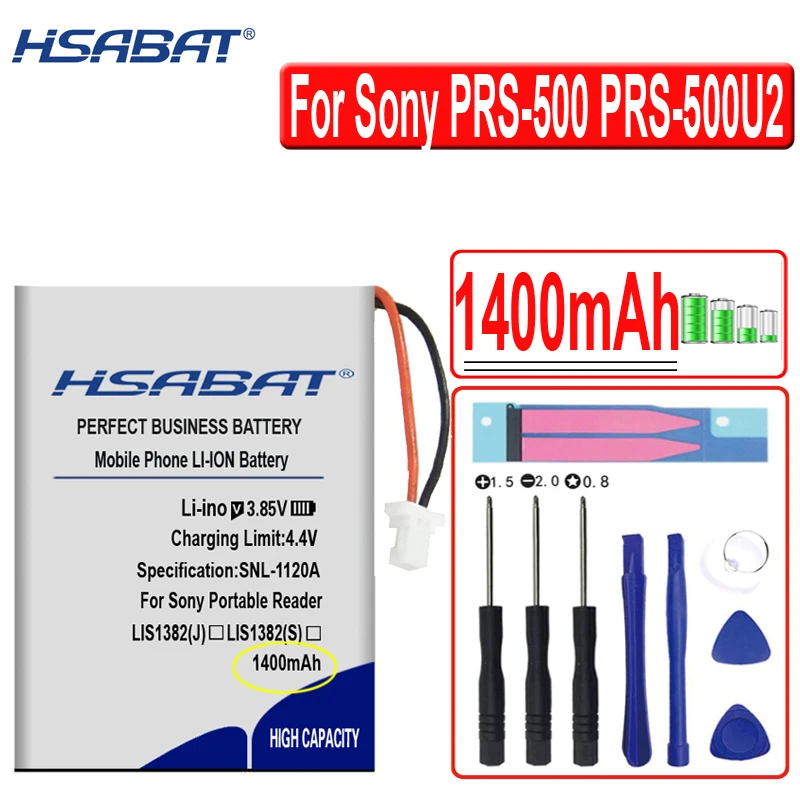 HSABAT 1400 мА/ч LIS1382 (J) Батарея для sony Портативный считыватель PRS 500 500U2 505 505SC/JP PRSA CL1