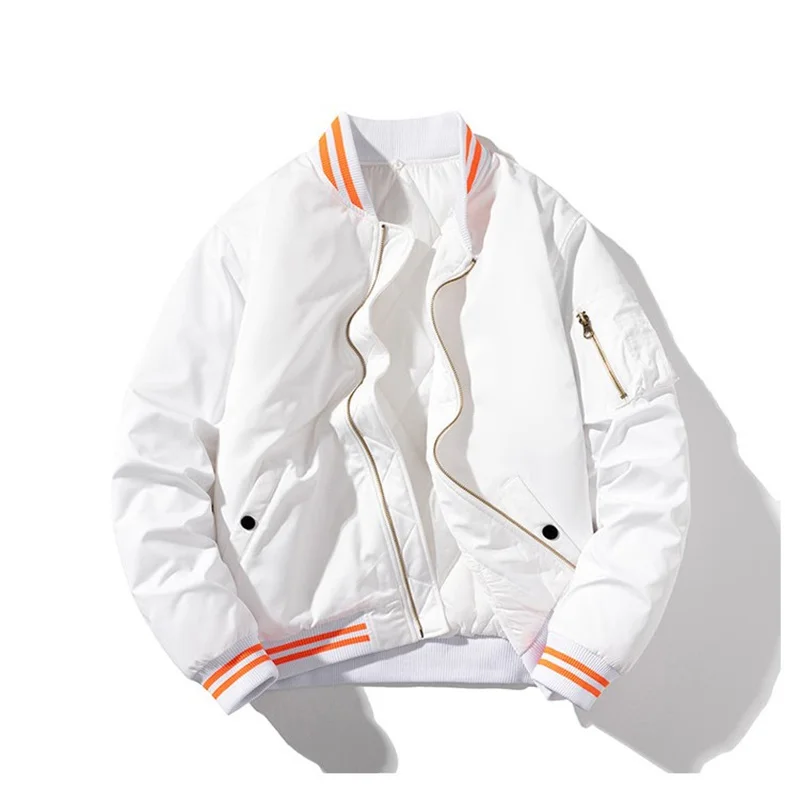 

Baseball suit men's 2022 winter clothes new American street trendy cotton coat Japanese and Korean solid color flight jacket