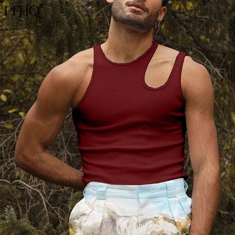 

PFHQ 2021 Новая мужская мода приталенный европейский и американский стиль без рукавов облегающий сексуальный жилет на весну осень 21E4915