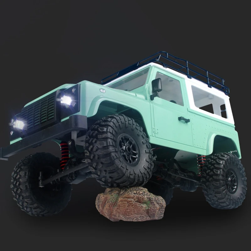 

D90 1/12 RTR Off-Road RC Car with Spare Tire 2.4G 4WD Truck with Flexible Steering and Powerful Drive Front LED Lights Metallic
