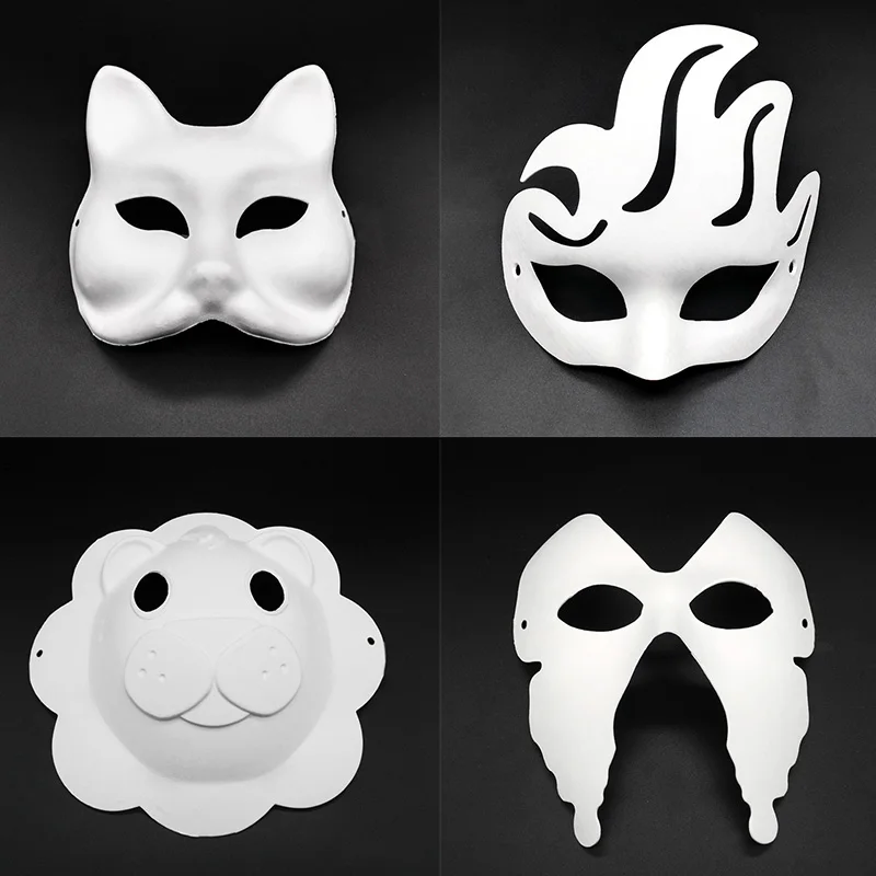 Рождественская маска для детского сада ручная роспись своими руками белая из