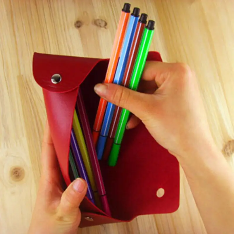 4 цвета Женский пенал для девушек школьные канцелярские принадлежности