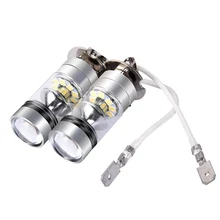 2Pcs 100W H3 LED Fog Light Driving Bulb 12/24V Fog Lamp Headlamp 10000LM White 6000K Car Headlight car accessories