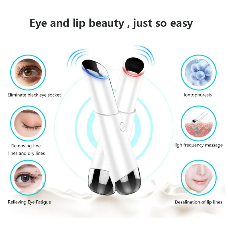 

NEW Mini Portable Vibration Facial Eye Massager Wand Heat Therapy Lip Massage Tightening Dark Circles Wrinkle Removal Skin Care