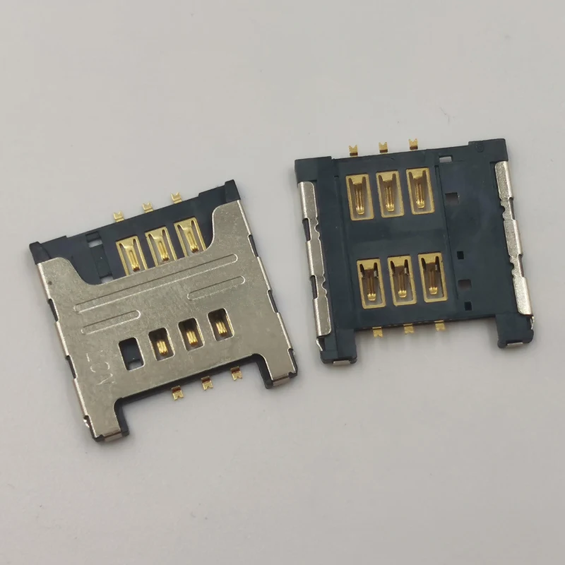 2 шт. разъем для считывателя Sim-карты для Samsung Galaxy I519 I9008L I9008 S3650 W609 S3850 W799 C3750 I9228 разъем для держателя слота