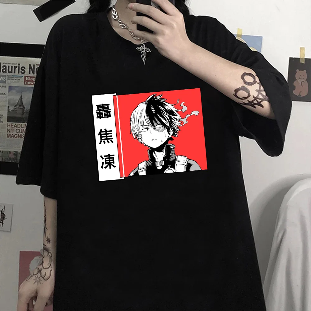 

Shoto Printing My Hero Academia Tshirt Loose Men Women Clothes Anime Tshirt