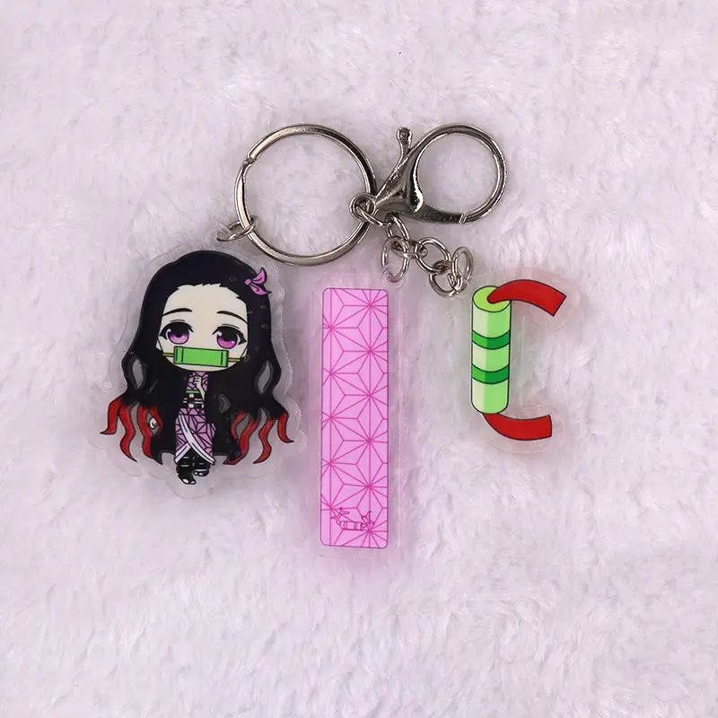

Demon Slayer Sword Keychain Japan Anime Demon Slayer Kimetsu no Yaiba Cartoon Kamado Tanjirou Blade of Ghost Weapons Props Gift