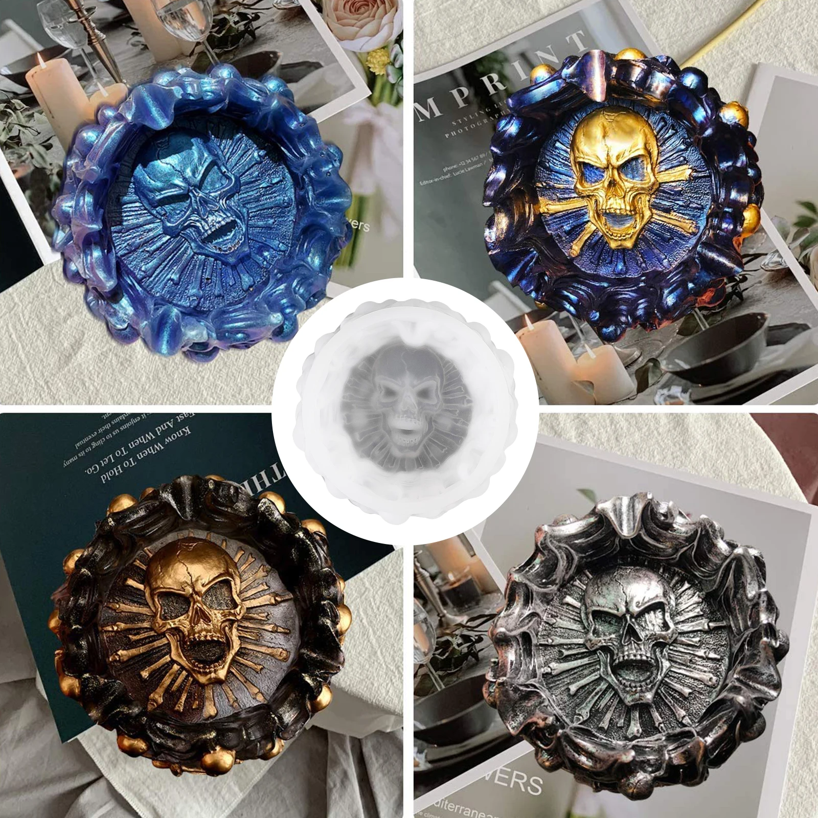 Форма силиконовая для пепельницы из эпоксидной смолы квадратный молд сделай сам