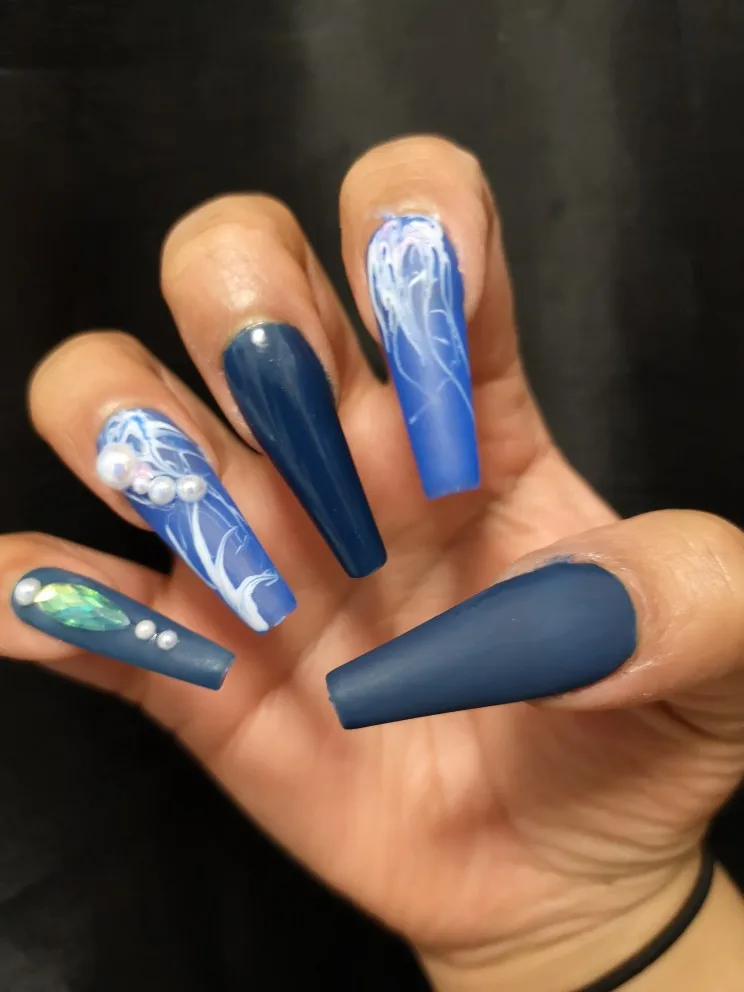 100 шт./кор. профессиональный накладные ногти длинные балерина французские