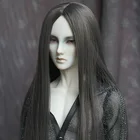 Парик для шарнирных кукол, длина 13, 14, 16, 18, прямые темно-серые волосы, MSD, SD, Yosd, для шарнирных кукол