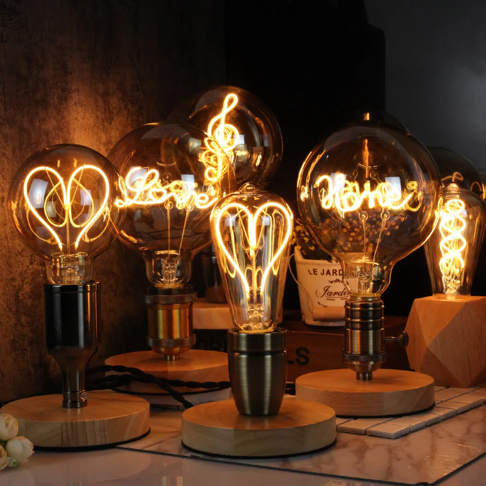 Led Bulbs Vintage Light Bulb G125 Bubble Globe Bulb 4W Dimmable 220V 110V Led Filament Edison Bulb Decorative Ligth Bulb