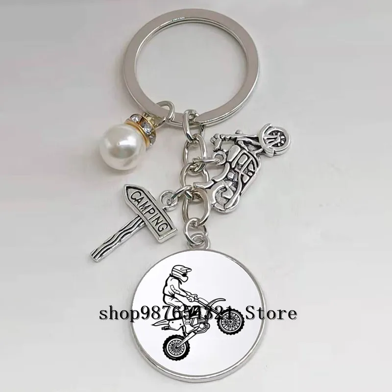 Новый брелок для ключей любителей мотокросса | Украшения и аксессуары