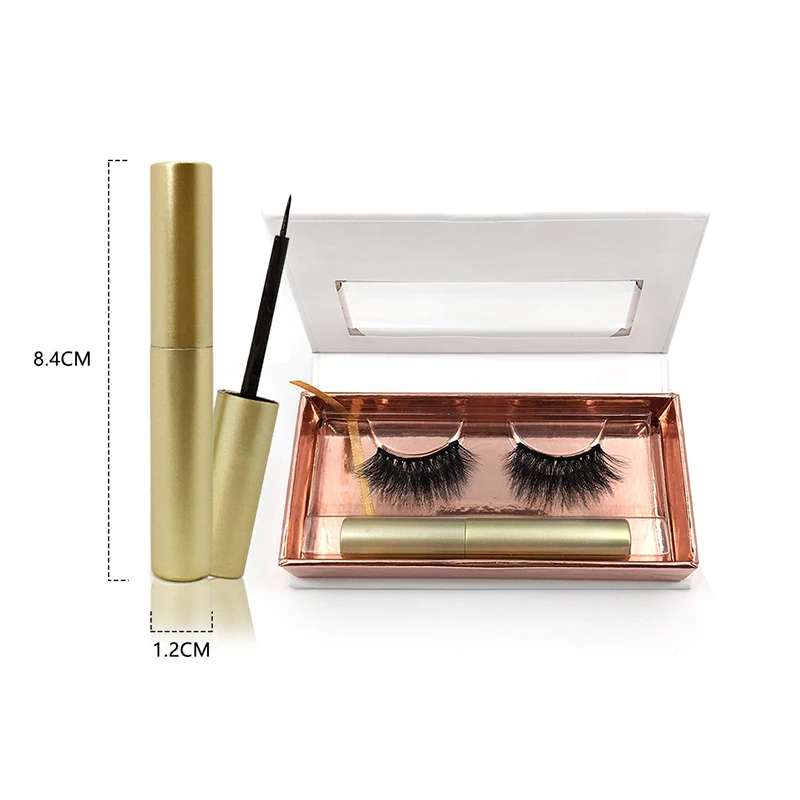 

Magnetic Eyelash Set Fiber Handmade False Eyelashes 5 Magnets Lashes With Magnetic Eyeliner Kit Eyelashes Extension TSLM2